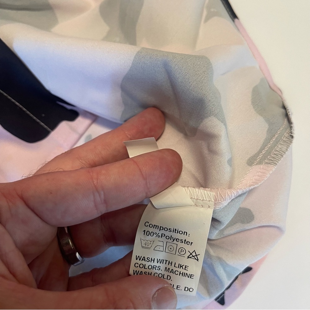 Shein Shirt Black Cats Pink Large New Button Down Mens - Picture 6 of 11